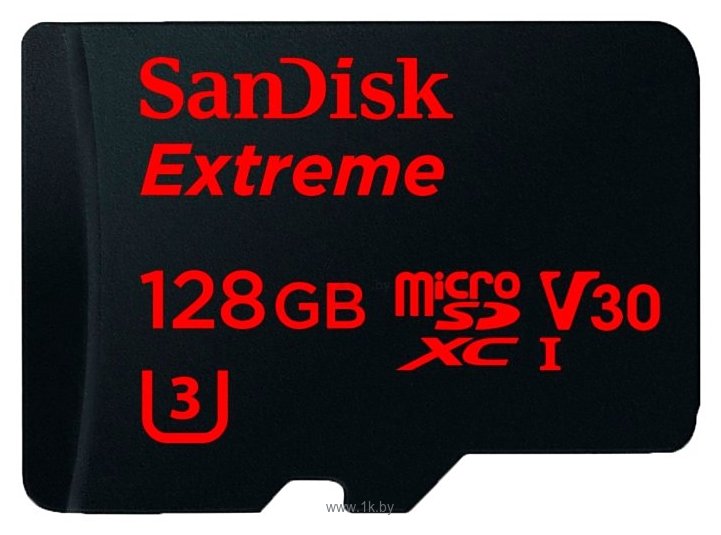 Фотографии SanDisk Extreme microSDXC Class 10 UHS Class 3 V30 90MB/s 128GB