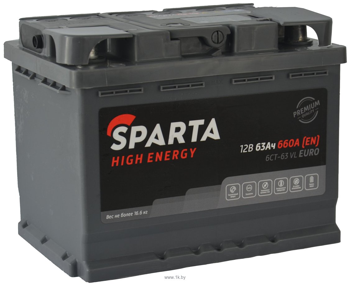 Фотографии Sparta High Energy 6CT-63 VL Euro (63Ah)