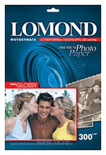 Фотографии Lomond суперглянцевая односторонняя A4 300 г/кв.м. 20 листов (1109100)