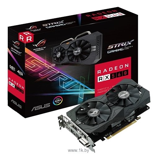 Фотографии ASUS Radeon RX 560 1275Mhz PCI-E 3.0 4096Mb 7000Mhz 128 bit DVI HDMI HDCP Strix Gaming