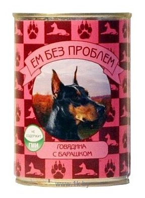 Фотографии Ем Без Проблем Консервы для собак Говядина с барашком (0.41 кг) 20 шт.