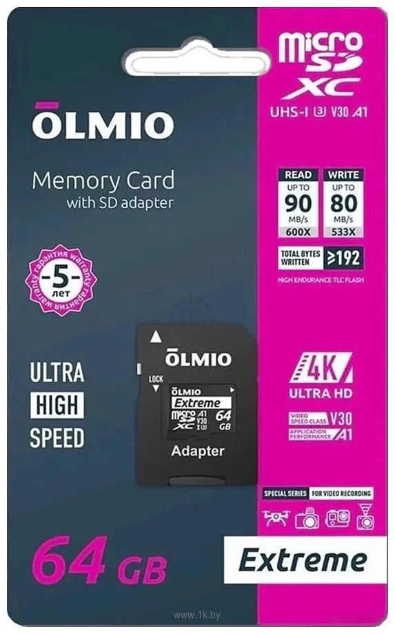 Фотографии Olmio microSDXC 64GB Extreme UHS-I (U3)