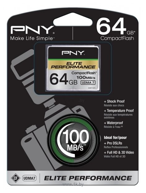 Фотографии PNY Elite Performance CompactFlash 100MB/s 64GB