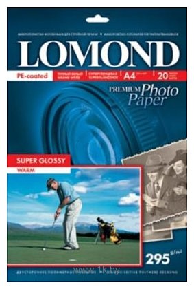 Фотографии Lomond суперглянцевая односторонняя A4 295 г/кв.м. 20 листов (1108101)