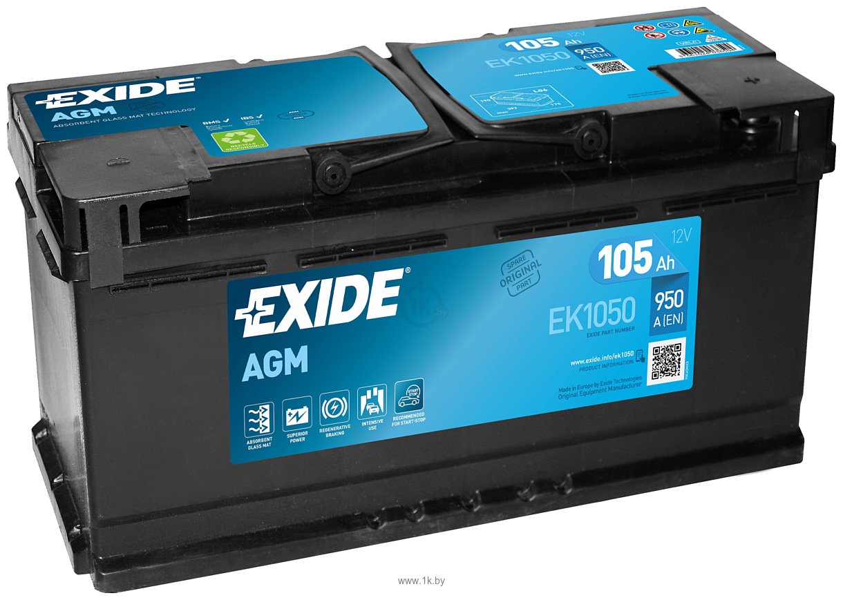 Фотографии Exide Start-Stop AGM EK1050 (105Ah)