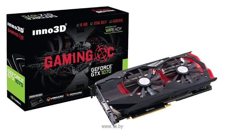 Фотографии Inno3D GeForce GTX 1070 1556Mhz PCI-E 3.0 8192Mb 8000Mhz 256 bit DVI HDMI HDCP Gaming OC