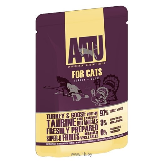 Фотографии AATU (0.085 кг) 1 шт. For Cats pouch Turkey & Goose