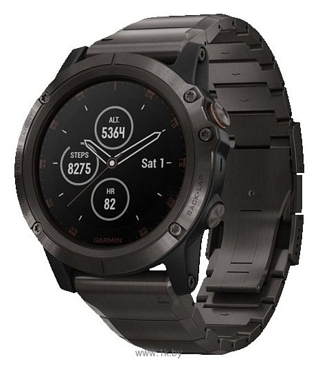 Фотографии Garmin Fenix 5X Plus Sapphire титановый DLC