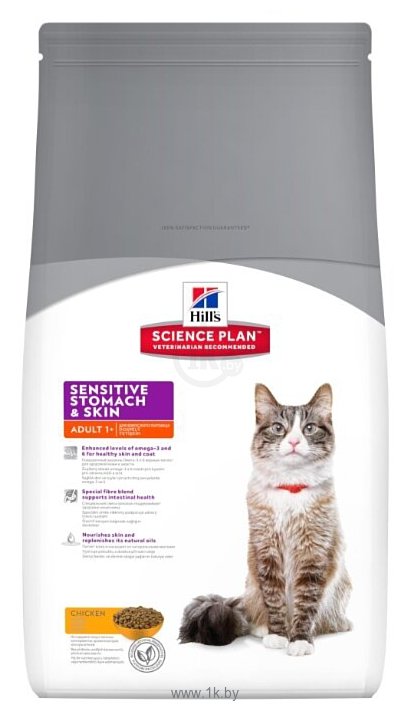 Фотографии Hill's Science Plan Feline Adult Sensitive Stomach Chicken with Egg & Rice (1.5 кг)