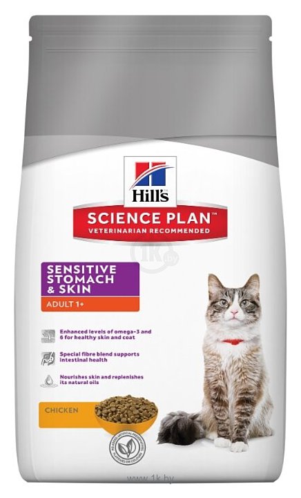 Фотографии Hill's Science Plan Feline Adult Sensitive Stomach Chicken with Egg & Rice (5 кг)