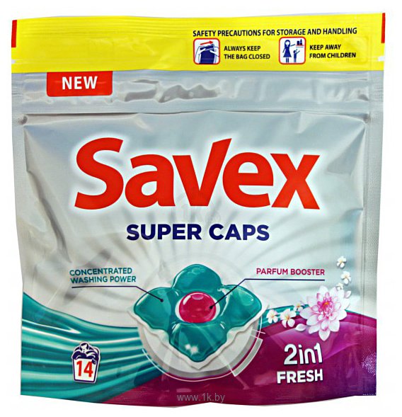 Фотографии Savex Super Caps 2 in 1 Fresh (14 шт)