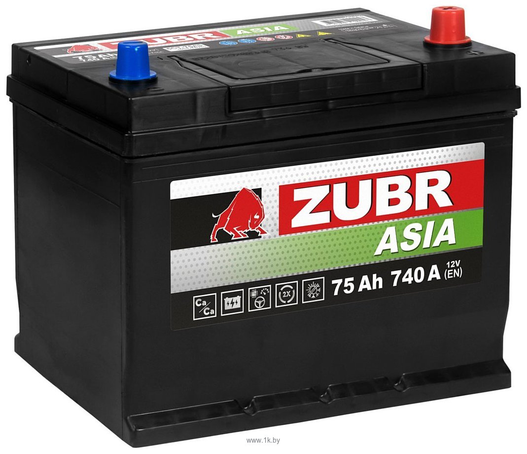 Фотографии Zubr 75 Ah ZUBR Premium Asia R+