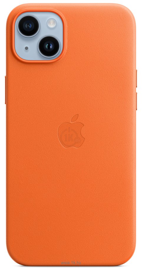 Фотографии Apple MagSafe Leather Case для iPhone 14 Plus (оранжевый)