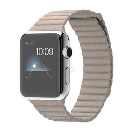 Фотографии Apple Watch 42mm Stainless Steel with Stone Leather Loop (MJ432)