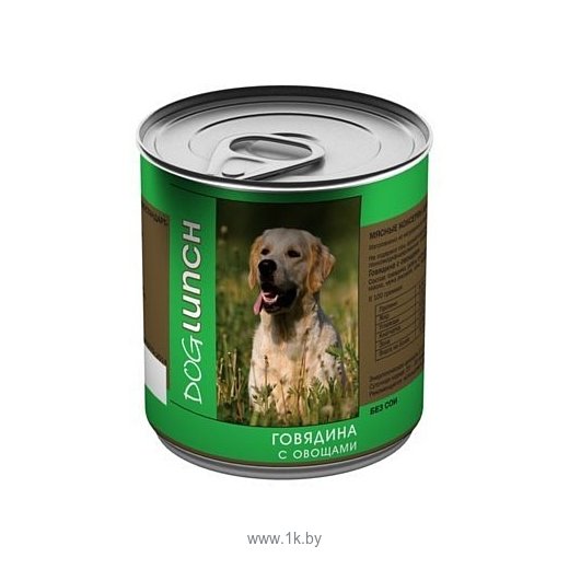 Фотографии Dog Lunch (0.75 кг) 9 шт. Говядина с овощами в желе для собак