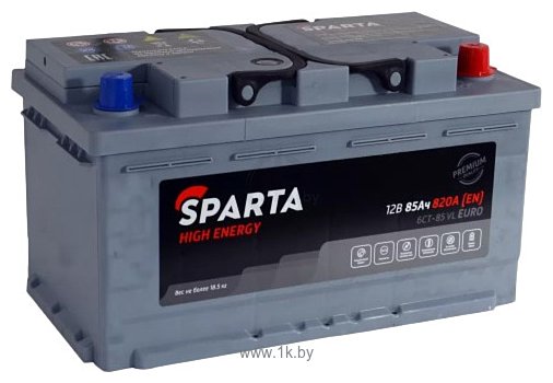 Фотографии Sparta High Energy 6СТ-85 Евро низкий (85Ah)
