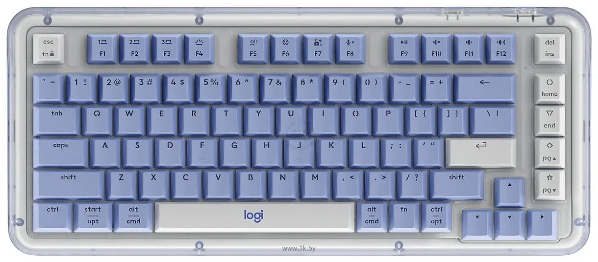 Фотографии Logitech Alto Keys K75M 920-013301 white/blue, с гравировкой Фотографии Logitech Alto Keys K75M 920-013301 white/blue, с гравировкой