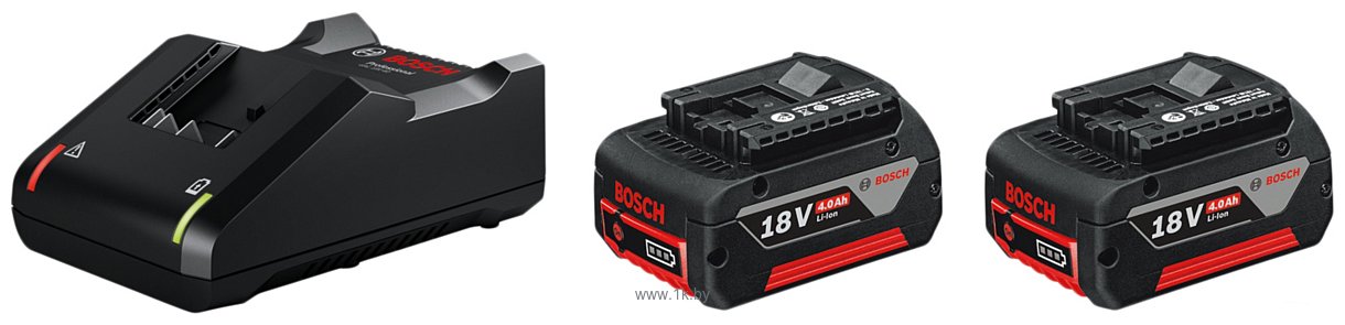 Фотографии Bosch GBA 18V+GAL 18V-40 Professional 18В/4 Ah + 14.4-18В (1600A019S0)