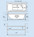 Triton Катрин 170х70