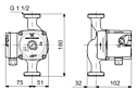 GRUNDFOS UPS 25-70 180 (96621354)