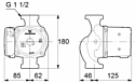 GRUNDFOS UPS 25-25 180 (95906400)