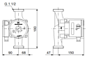 GRUNDFOS UPS 25-100 180 (95906480)