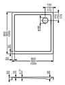 Roltechnik Flat Kvadro Square 80x80 (8000118)