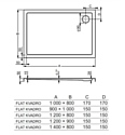 Roltechnik Flat Kvadro Rectangle 140x80 (8000125)