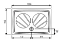 Ravak Galaxy Gigant Pro 100x80 (XA03A401010)