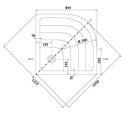 Ravak Kaskada Ronda EX 80x80