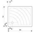 Ravak Kaskada Aneta EX 75x90