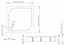 Radaway Delos C со съемной панелью 100x100 (4C11170-03)