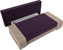 Лига диванов Денвер 115532 (велюр, фиолетовый/бежевый)