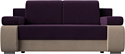 Лига диванов Денвер 115532 (велюр, фиолетовый/бежевый)