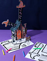 Miniso Wizard House Coloring 8567 (с 5 цветными маркерами)