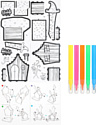 Miniso Wizard House Coloring 8567 (с 5 цветными маркерами)