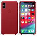 Apple Leather Case для iPhone XS Red