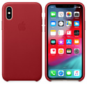 Apple Leather Case для iPhone XS Red