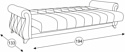 Нижегородмебель Роуз ТД 115 с комплектом подушек (вельвет люкс 77)