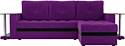 Craftmebel Атланта М угловой 2 стола (боннель, правый, фиолетовый вельвет)