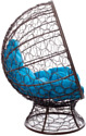 M-Group Кокос на подставке 11590203 (коричневый ротанг/голубая подушка)