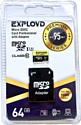 Exployd Premium Series microSDXC 64GB EX064GCSDXC10UHS-1-ELU3 (с адаптером)