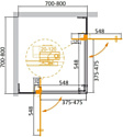 Cezares SLIDER-A-2-70/80-BR-Cr