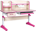 Anatomica Uniqa + надстройка + подставка для книг с розовым креслом Ragenta (клен/розовый)