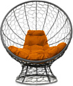 M-Group Кокос на подставке 11590307 (серый ротанг/оранжевая подушка)