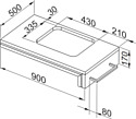 Aquaform Ancona 90 (темное дерево, правый) (0401-221604)