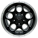 Sakura Wheels 3243 8x16/5x150 D110.5 ET-10 Черный с полировкой