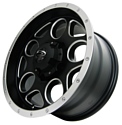 Sakura Wheels 3243 8x16/5x150 D110.5 ET-10 Черный с полировкой