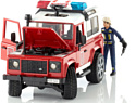 Bruder Land Rover Defender Station Wagon fire department 02596