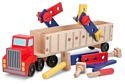 Melissa & Doug Classic Toy 2758 Big Rig Building Truck Wooden Play Set